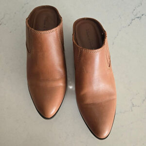 Women's House of Harlow 1960 "Rowan" Western Slip-On Brown Leather Mules 7.5